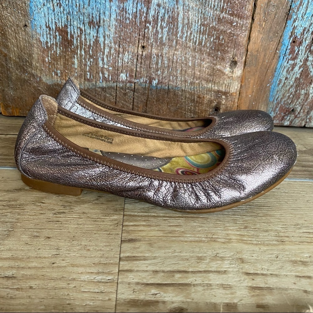 Born Metallic Leather Ballet Flat